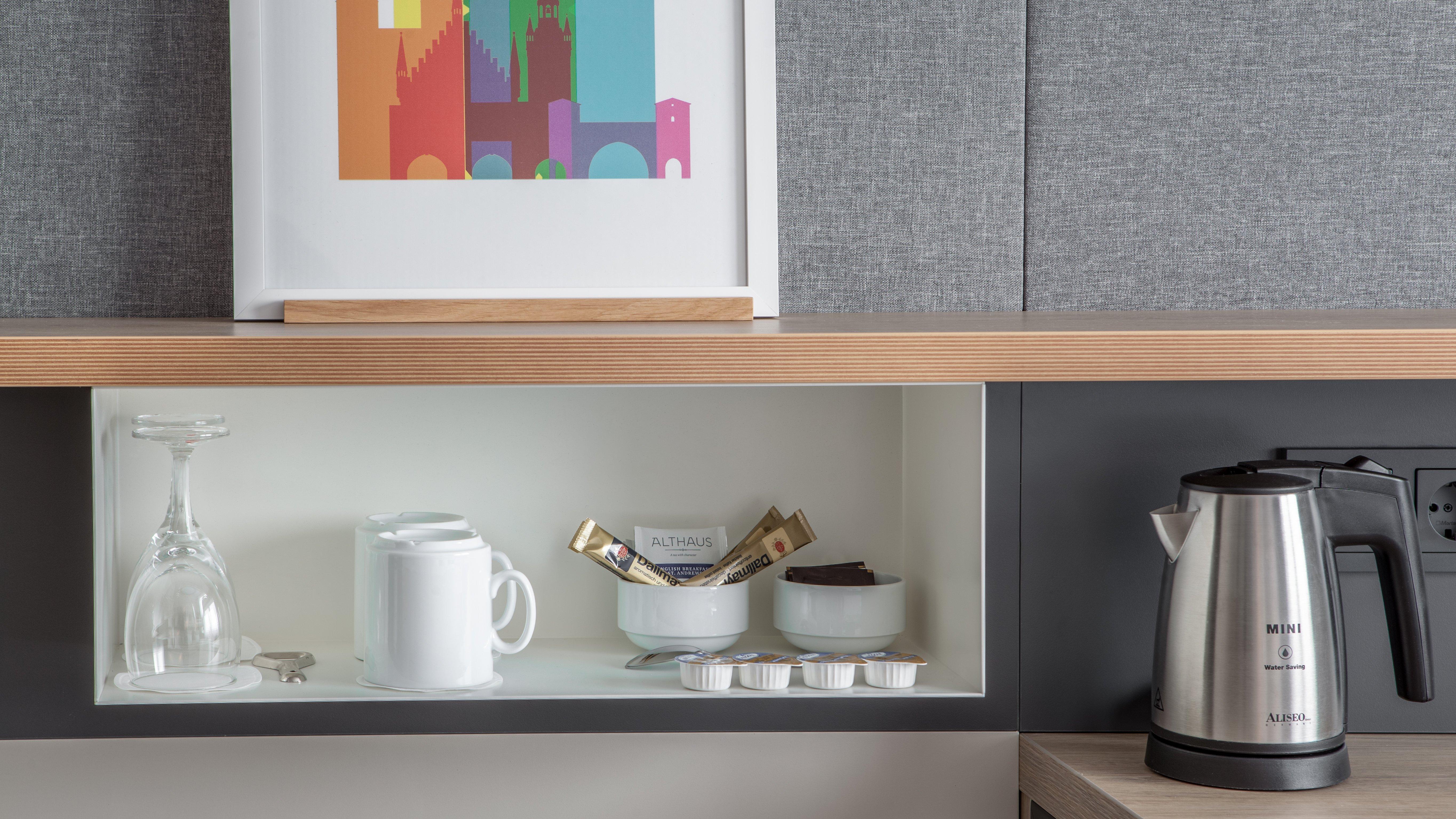 Standard Zimmer mit Kingsize-Bett Stadtblick