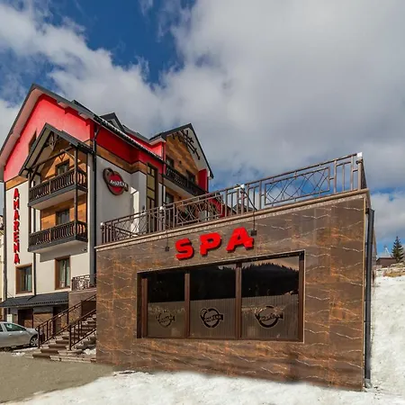 Amarena Spa Hotel - Breakfast Included In The Price Spa Swimming Pool Sauna Hammam Jacuzzi Restaurant Inexpensive And Delicious Food Parking Area Barbecue 400 M To Bukovel Lift 1 Room And Cottages-2